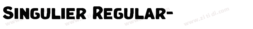 Singulier Regular字体转换 Singulier Regular字体转换